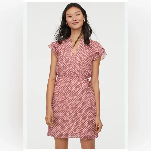 H&M Red Midi Dress - Picture 1 of 7